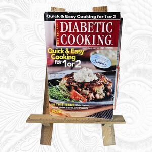 Vintage Cook Booklet 2003 Diabetic Cooking Quick & Easy for 1 or 2 People Diet